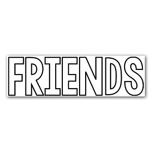 Half of the best friends sticker, or just friends by itself! 