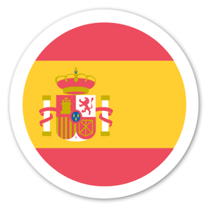 スペイン国旗　円